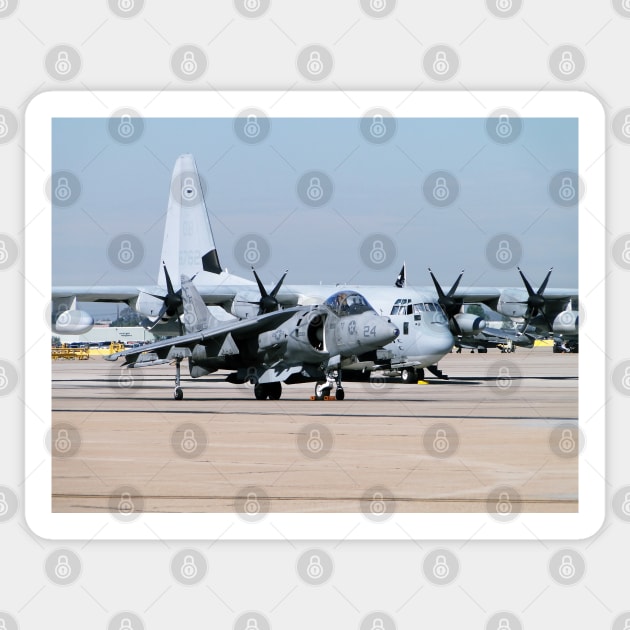 AV8B and KC-130J Sticker by AH64D